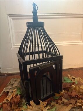Vintage Wooden Birdcage unbranded
